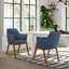 Moberly Modern Dining Side Chairs with Arms in Fabric Upholstery and Wood-558225873-558225875