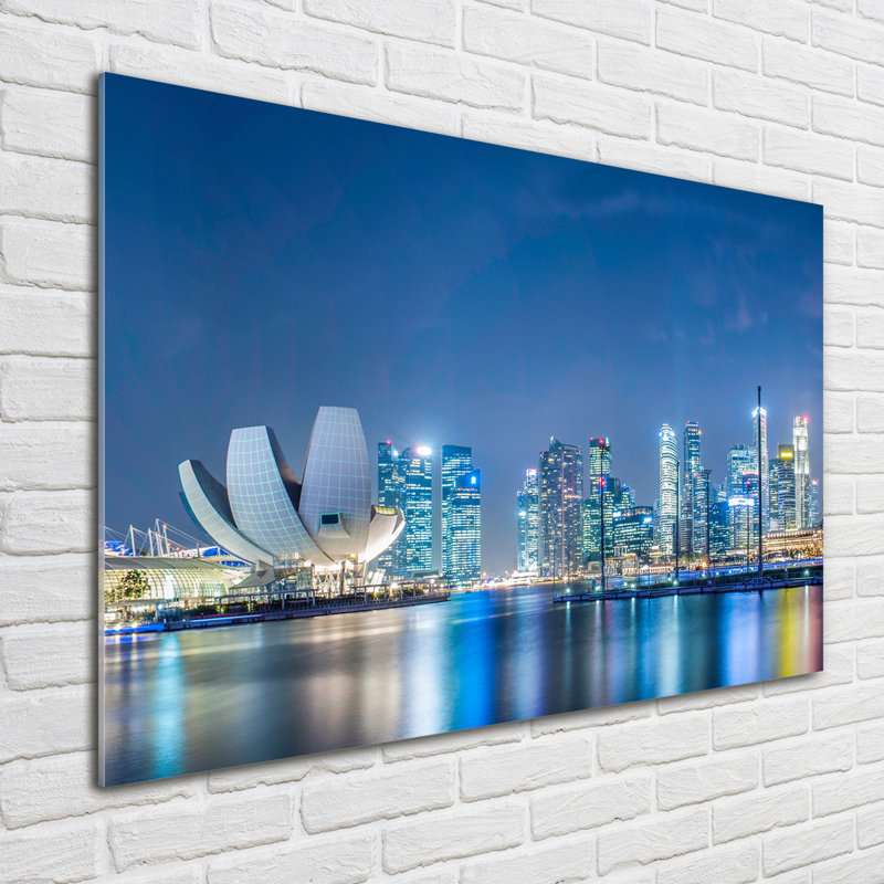 Singapore By Night - Unframed Art Prints on Glass