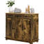 Buffet rustique brun - Buffet avec 3 tiroirs et tablettes réglables pour le rangement de la cuisine moderne