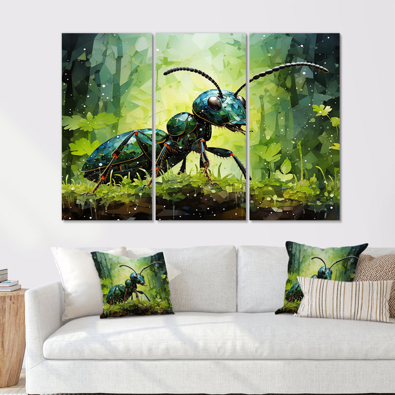«Forest Guardian Green Ant - Animal Ant», ensemble de reproduction d'art mural, H 32 po x l 48 po