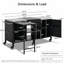Grande table de barbecue 72,4 "pour Big Green Egg & Kamado Joe - Îlot de cuisine extérieur en métal avec table de préparation pliable, tablettes réglables et support à épices
