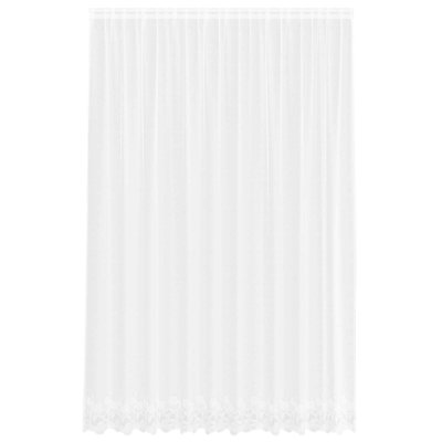 Curtains With Curtains Floral White Polyester