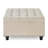 Large Square Storage Ottoman With Wooden Legs, Upholstered Button Tufted Coffee Table With Nail Trims For Living Space,Beige-745400461