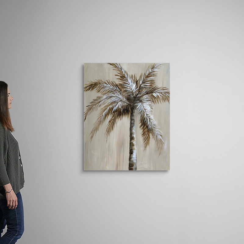 «Palm Magic II», art mural sur toile, H 40 po x l 32 po x P 1,25 po, Toile tendue