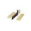 Deltana DASH95U4 Spring Hinge, Double Action w/ Solid Brass Cover Plates in Brushed Brass-1999430638