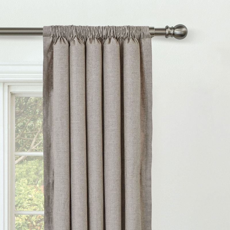 Brisa Linen Curtain Panel In Taupe, Taupe, 48" W x 96" L