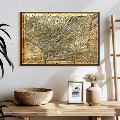 Vintage Pittsburgh City Map
