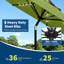 Parasol de patio 9 pi, 8 baleines robustes, avec lumières-932759595