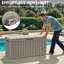 Coffre de terrasse en résine 72 pouces avec roues, boîte de rangement pour la piscine pour l'extérieur, équipement de sport, outils de jardin-117986417
