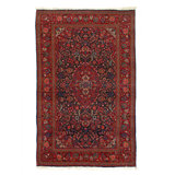 Navy Blue Fine Hand knotted Persian Antique kashan 4'2'' X 7'1''