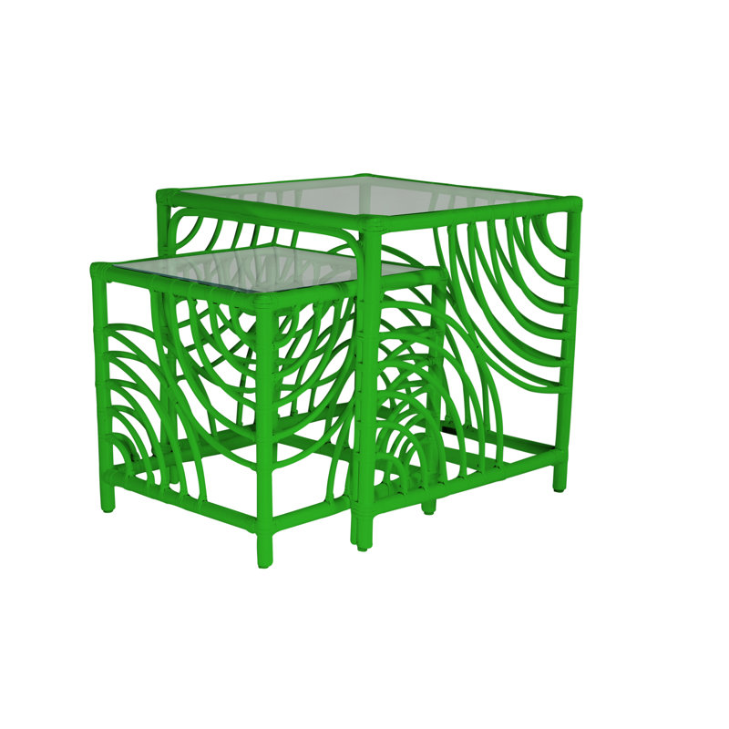 Tables gigognes 2 pièces  Swirl, Vert vif
