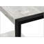 Table d'appoint industrielle polyvalente à deux niveaux avec pieds en métal robustes pour les espaces de vie et les chambres modernes