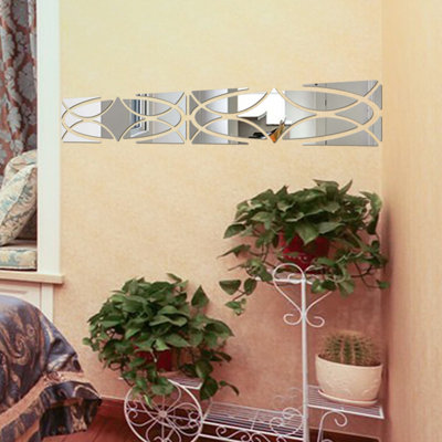 Modern Mirror Flowers Vinyl Removable Wall Sticker Decal Home Decor Art