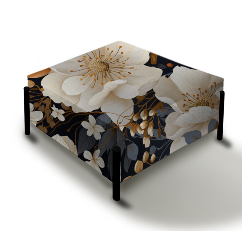 Delicate Magnolia Dreams - Grand repose-pieds carré floral