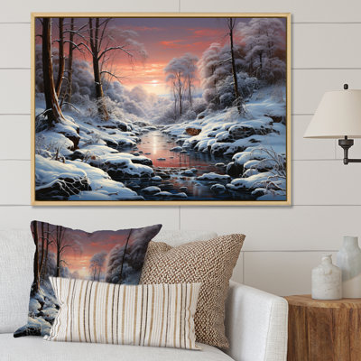 Winter Landscape Frozen Memories, reproduction d'art sur toile