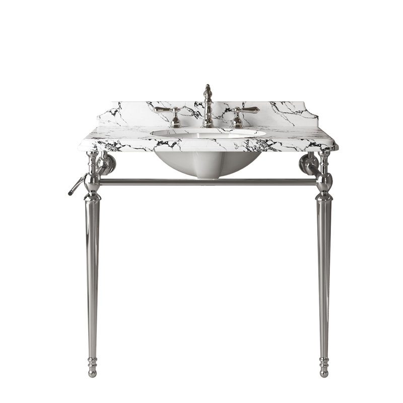 36" Ceramic Bathroom Vanity White