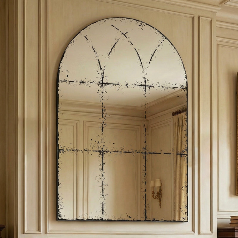 Miroir mural semi-circulaire polyvalent pour la maison Idéal pour les chambres à coucher, les salons, les salles à manger, les foyers, les foyers et plus encore