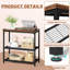 Petite console, table d'entrée à 3 niveaux, canapé avec tablettes en filet, consoles de salon
