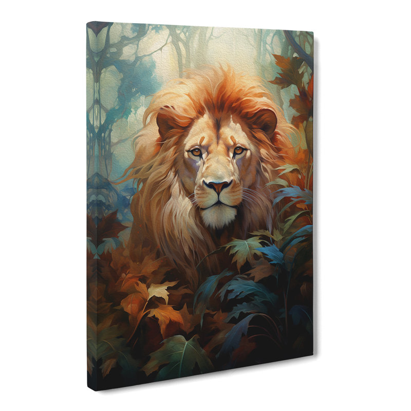 Lion Classicism Art - Wrapped Canvas, 50cm H x 35cm W x 3cm D