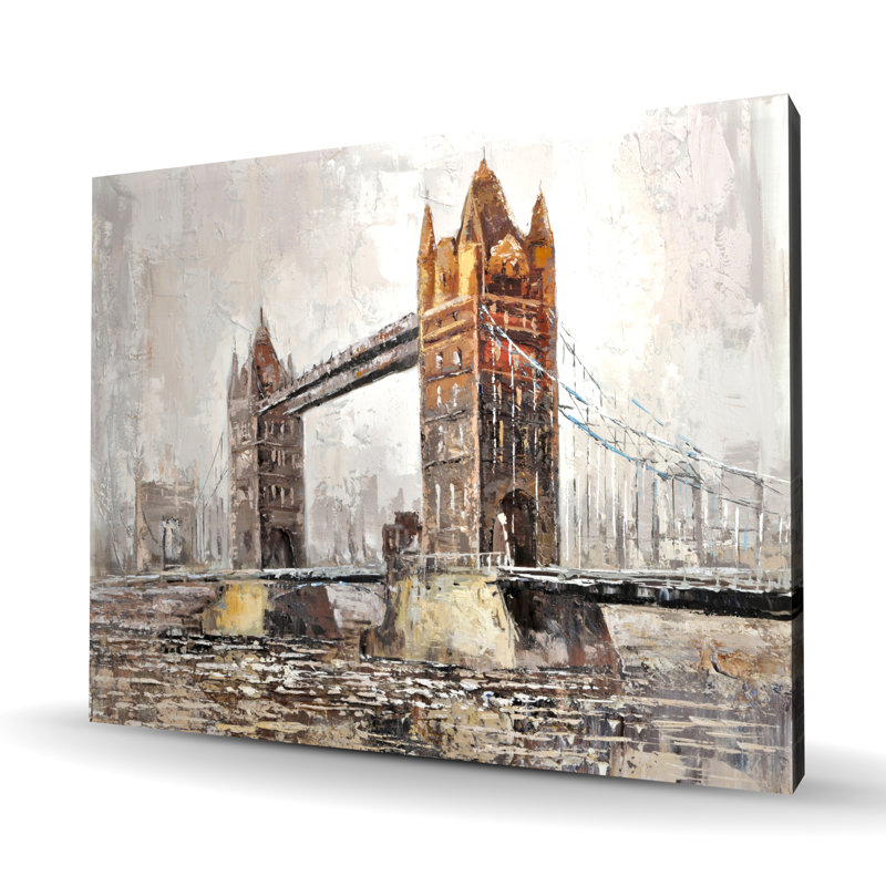 London Tower Bridge, toile orange | Décoration intérieure