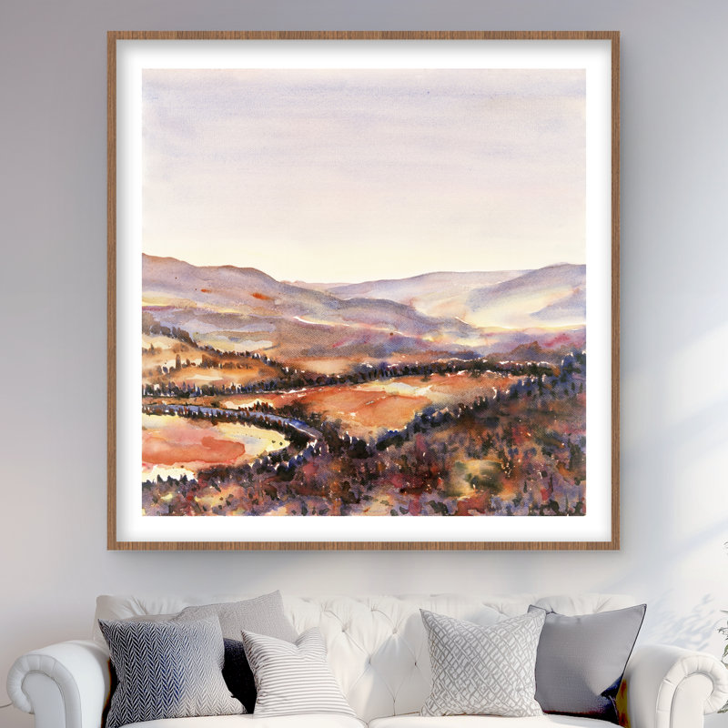 Forêt canadienne - reproduction matte encadrée pour la décoration intérieure
