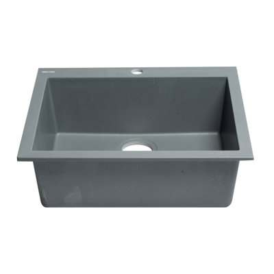 23.63'' L Single Bowl Granite Kitchen Sink