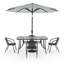 Mclaurin 4 - Person Patio Dining Set with Rectangular Table-890762634-890762633