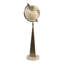 Grand globe avec base de sculpture en travertin - objet de décoration idéal pour l'accessoire de bureau ou la maison - décorations de statue pour le salon - 30 po, bronze