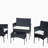 4 PC Rattan Patio Furniture Set Outdoor Patio Cushioned Seat Wicker Sofa (Beige Cushion)