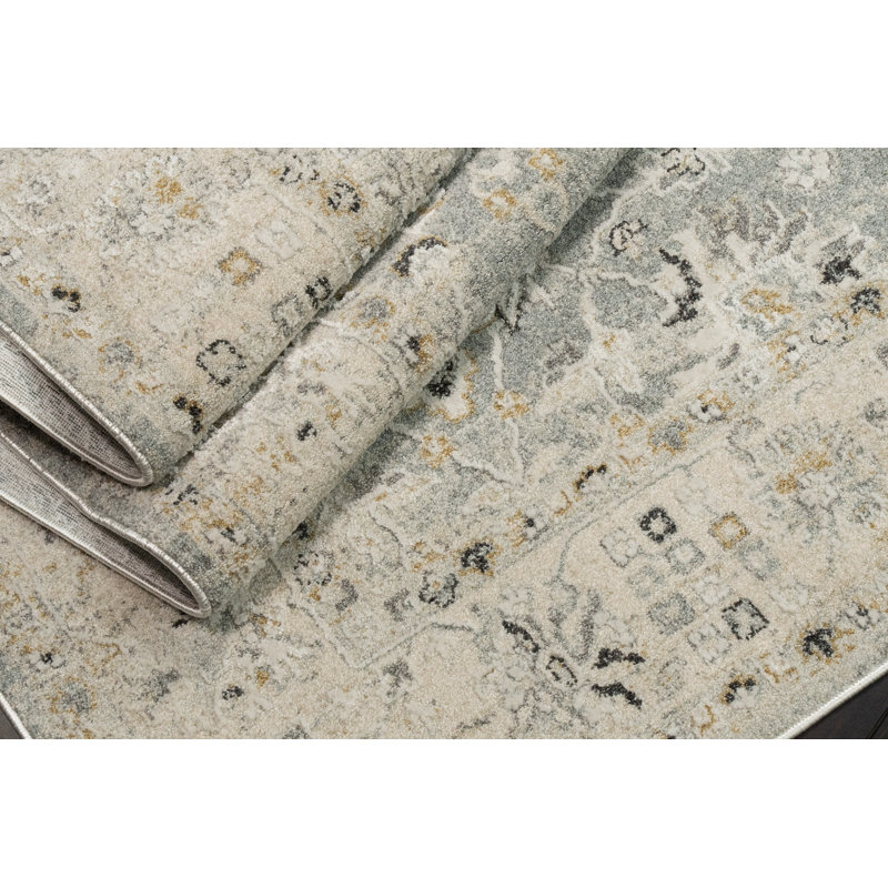 ANNALISE 5.3X7.7 7604-580 BLUE/BEIGE, Rectangle 5'3" x 7'7"