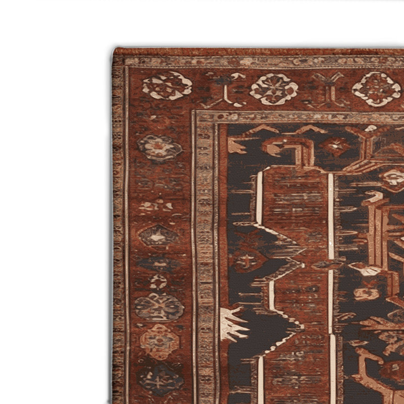 Tapis turc intérieur et extérieur brun, Rectangulaire 2 pi x 3 pi
