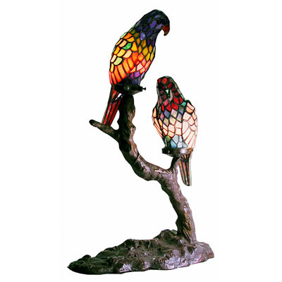 Luminaire de fantaisie en verre 21 po Skye Exotic Birds