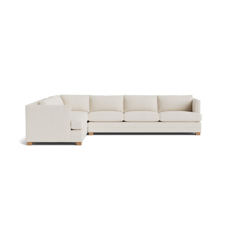 Keaton Chaise Sectional, Performance Boucle - Cream, Natural