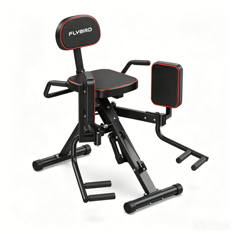 Machine d'abduction et d'adduction des hanches 2-en-1 FAD Fitness Flybird Series F1, 6 bandes de résistance réglables pour la gymnastique à domicile