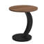 Élégante table basse gigogne 2 pièces noire, tables ovales et rondes, base en métal robuste, industriel facile à installer, ronde, pièce, conception de bout, salon, cadre stable, coussins réglables
