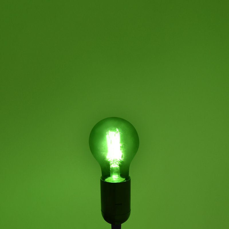 4,5 W (équivalent à 60 W), DEL A19, ampoule à intensité variable, culot moyen E26 (standard), Vert