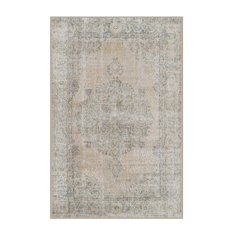 Tapis oriental gris et beige, Rectangle 5 pi x 8 pi