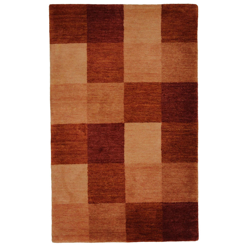 Oresto Plaid Area Rug in Multi Red