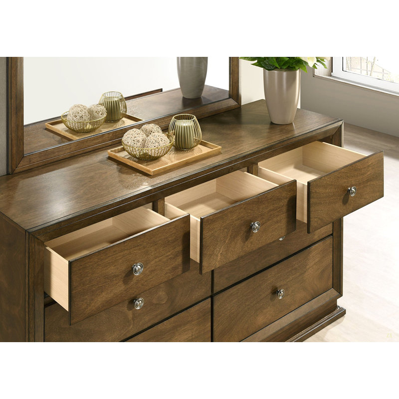 Table de chevet de style transitionnel avec 2 tiroirs Finish