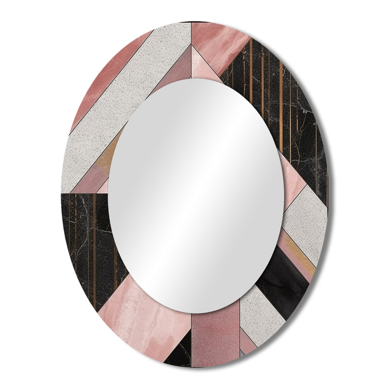 Kincheloe - Miroir abstrait en métal, 43 po x 33 po