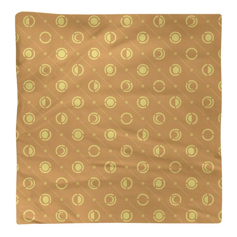 Serviette de coton deux couleurs en lune à phases Noira Gothard, H 0,1 po x l 10 po x P 10 po, Jaune et orange
