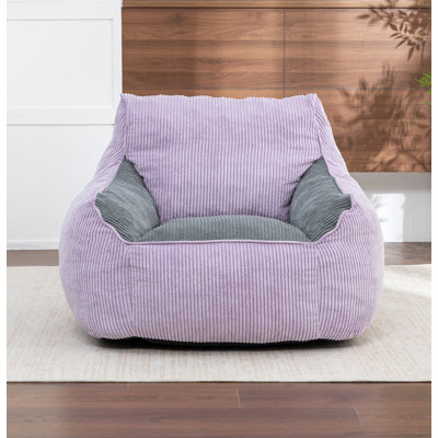 Fauteuil à billes géant pour adultes, fauteuils à billes confortables en velours côtelé avec accoudoirs pour le salon de la chambre à coucher, fauteuils à canapé paresseux pour adultes avec rembourrage inclus