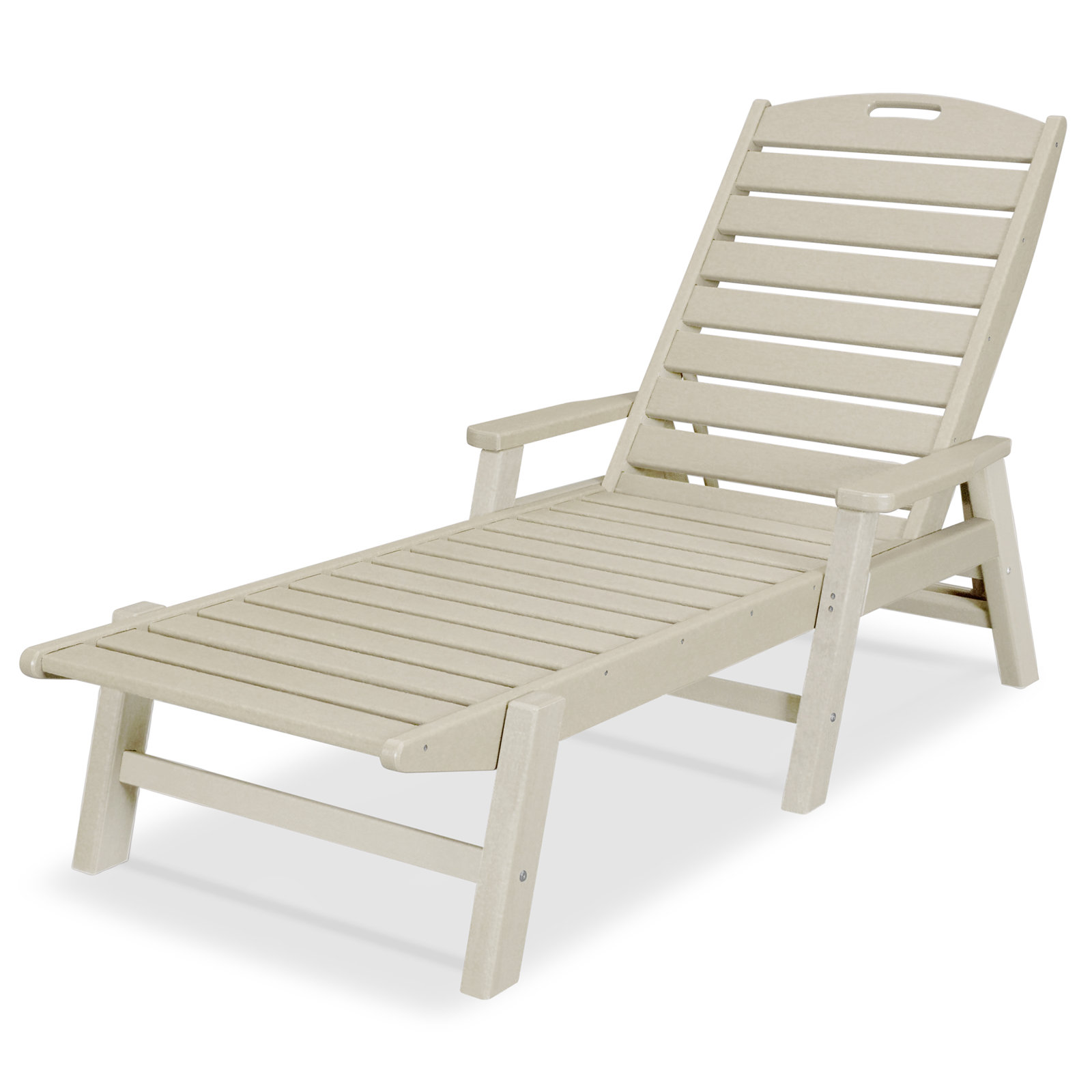 POLYWOOD® Nautical 27" Patio Chaise Lounge, Sand