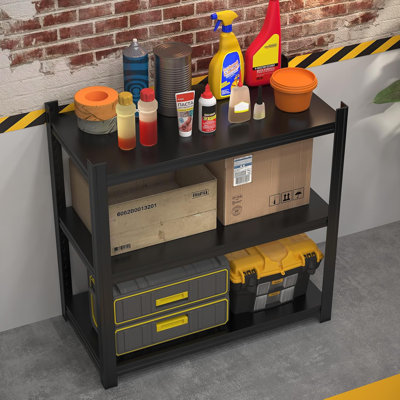 Heavy Duty 3-Tier Metal Storage Shelves – Adjustable, Rust-Resistant Utility Rack For Home, Garage, Basement, And Workshop