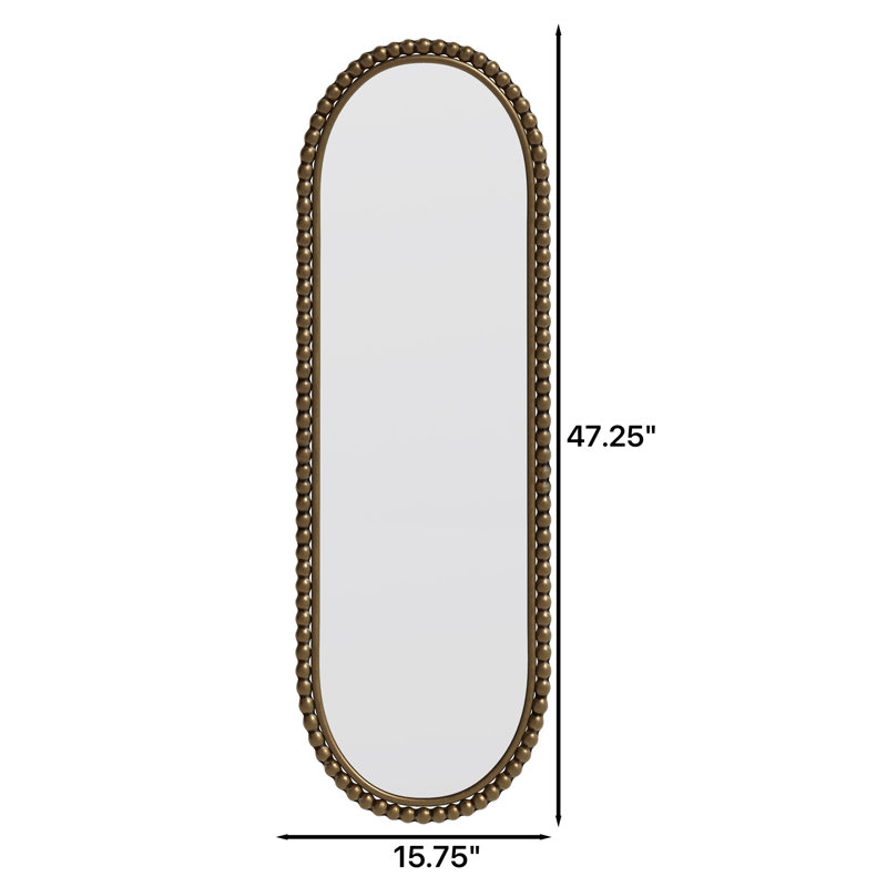 Miroir rétro Iron Art, 47,25 po x 15,75 po, Ovale