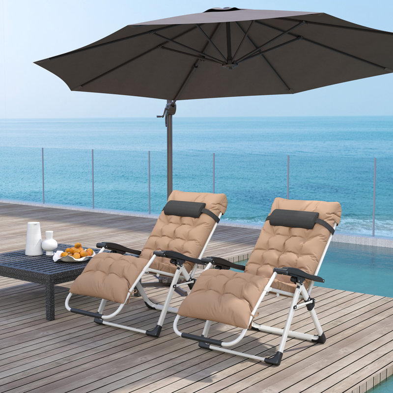 90cm Long Chaise Lounge Set with Cushions