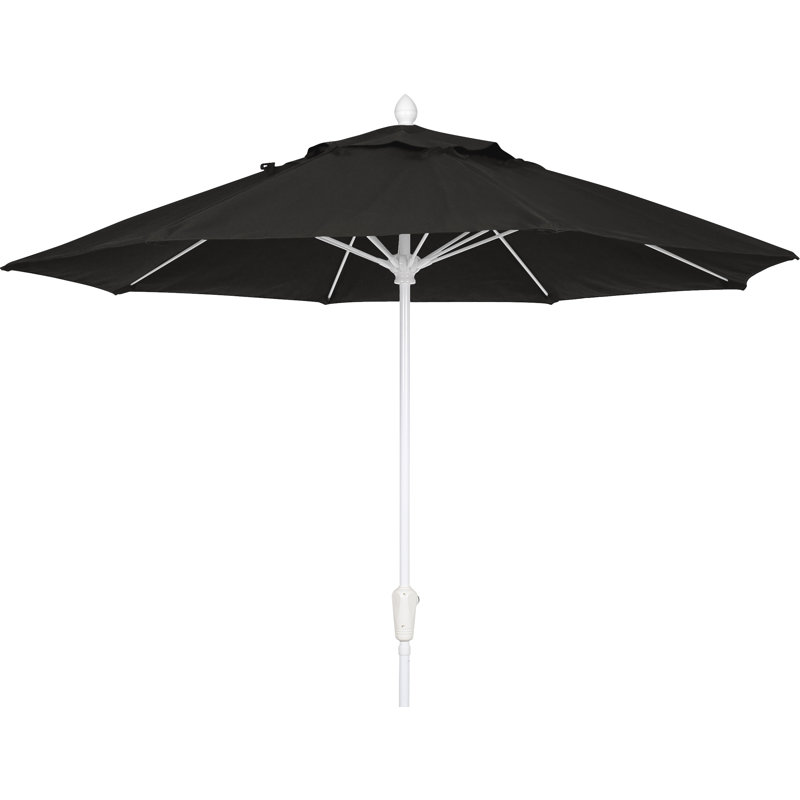 Parasol de marché Prestige 9 pi Sunbrella, Blanc, Sunbrella® - noir