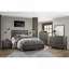 Mobilier de chambre à coucher à tiroirs en queue d'aronde de style contemporain avec finition grise et 1 pièce