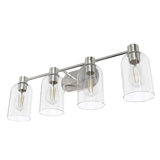 Hunter Lochemeade Natural Iron 4 Light Vanity Wall Light Fixture