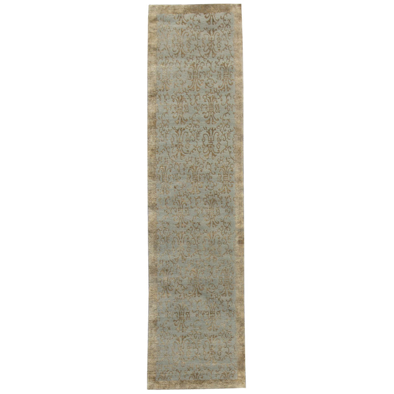 Fiesole Hand-Knotted Area Rug in Sprig, Runner 3' x 12'